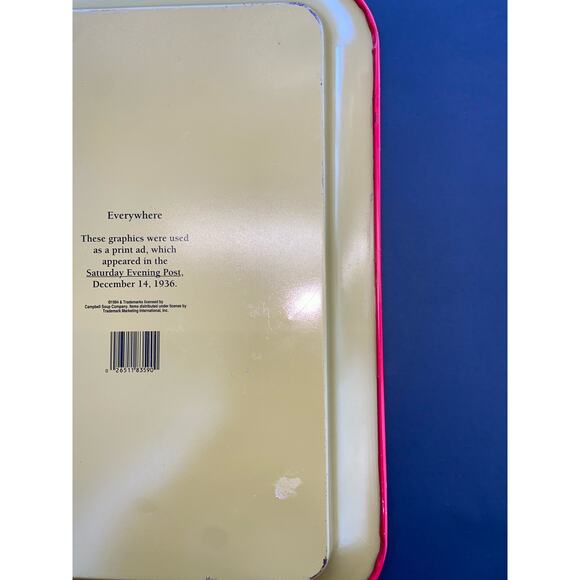 RED VINTAGE 1994 CAMPBELL'S SERVING TRAY TOMATO SOUP ADVERTISING PRE-OWNED - Picture 3 of 11